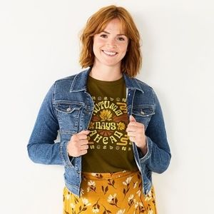Sonoma Cropped Jean Jacket Size XL